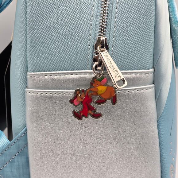 Loungefly Exclusive Disney Cinderella Dress Blue Mini Backpack Bag New
